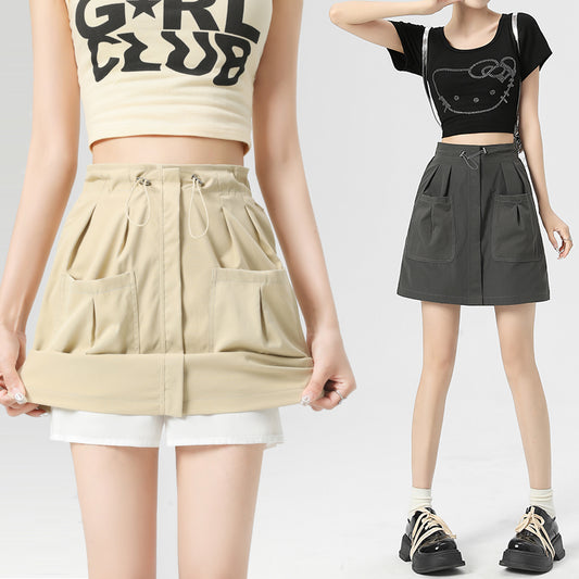 涼感Aラインワークミニスカート