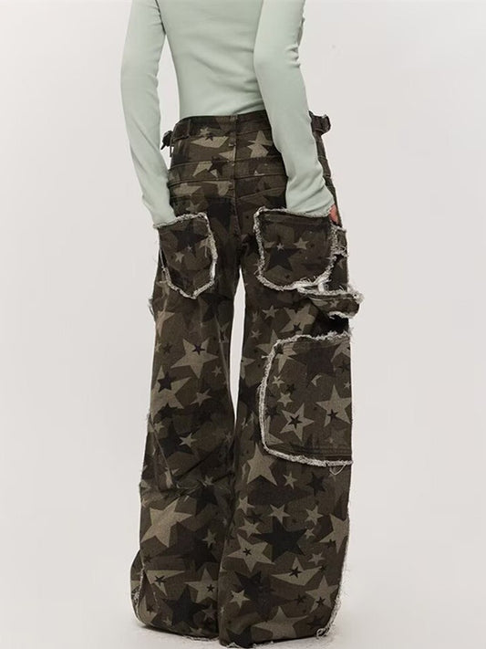 スターダメージワイドパンツ